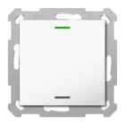 MDT - Tastiera KNX Light 55, 1 tasto + T°, bianco lucido