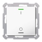 MDT - Tastiera KNX  Light 55, 1 tasto + T°, bianco lucido, on/off