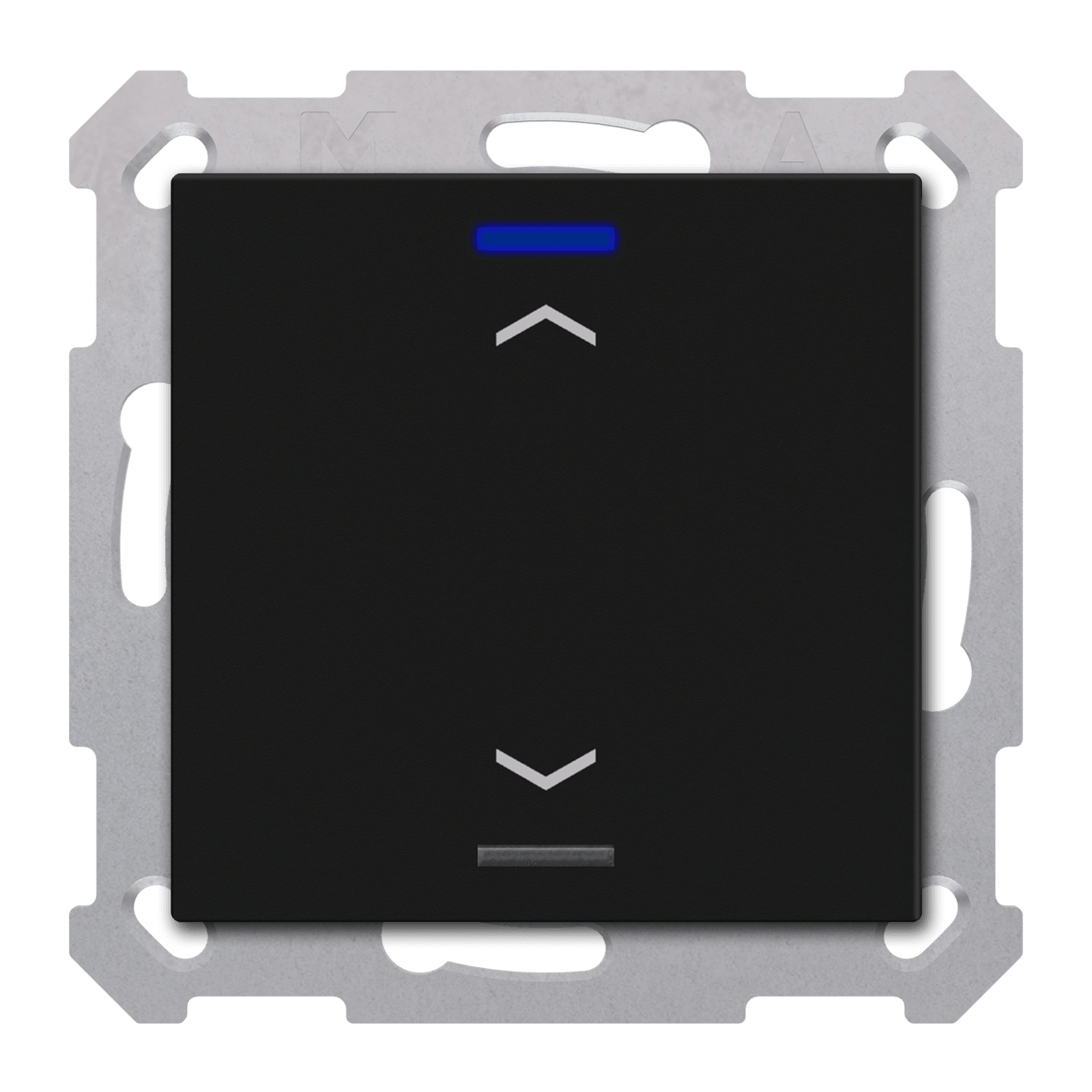 MDT - Tastiera KNX Light 55, 1 tasto + T°, nero opaco, tapparella