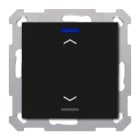 MDT - Tastiera KNX  Light 55, 1 tasto + T°, nero opaco, tapparella