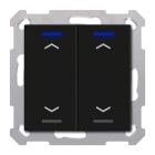 MDT - Tastiera KNX Light 55, 2 tasti + T°, nero opaco, tapparella