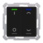 MDT - Tastiera KNX Light 55, 2 tasti + T°, nero opaco, combinato