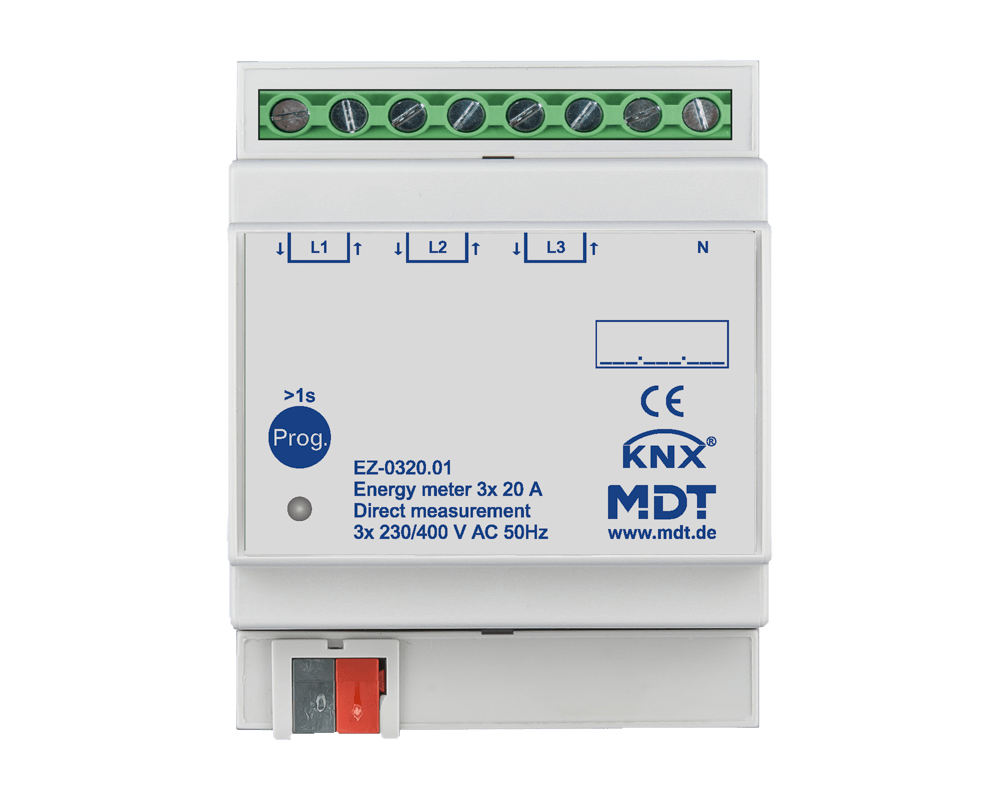 MDT - Contatore KNX trifase 20A, insererzione diretta