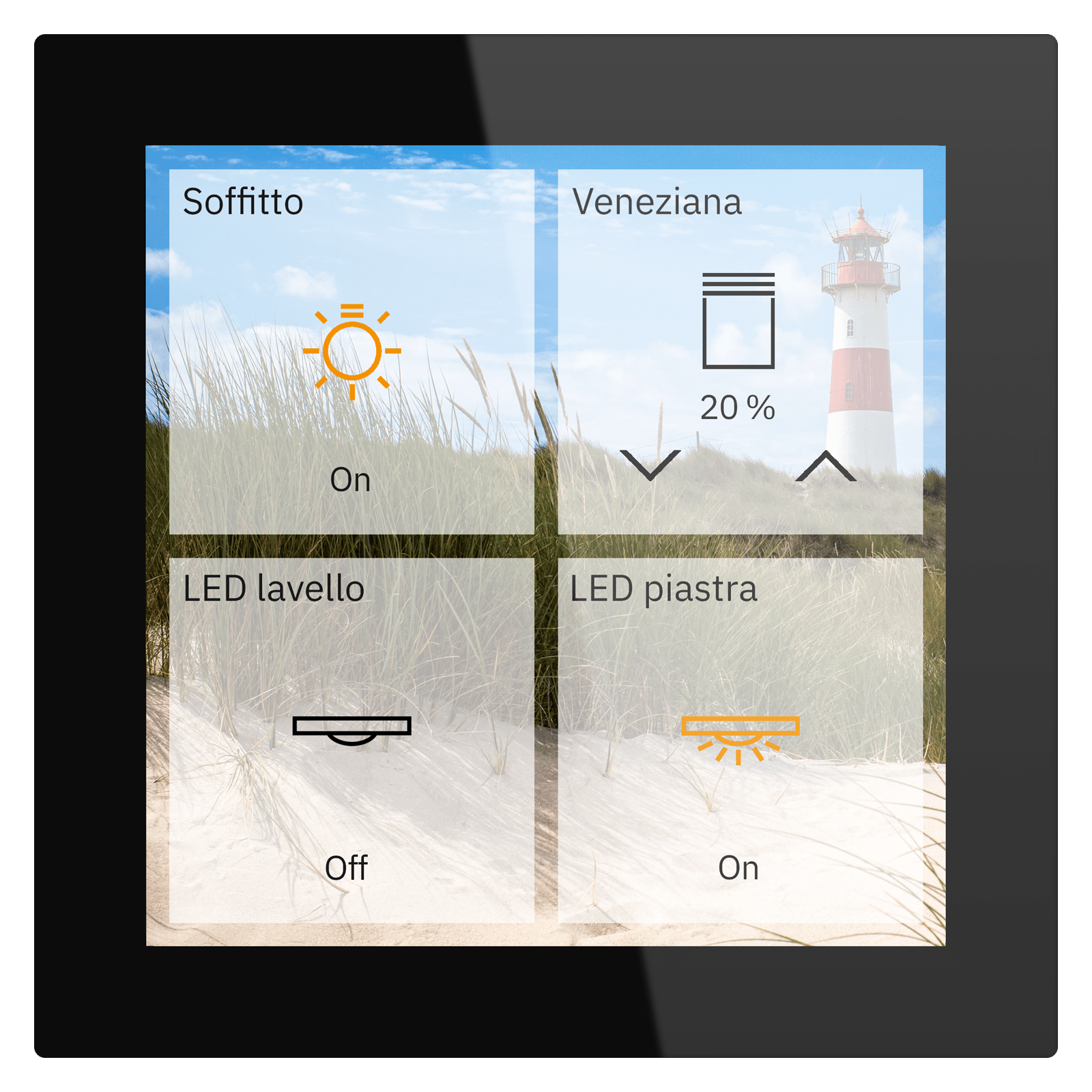 MDT - Tastiera KNX Smart Plus Secure, 4 ",vetro, nero