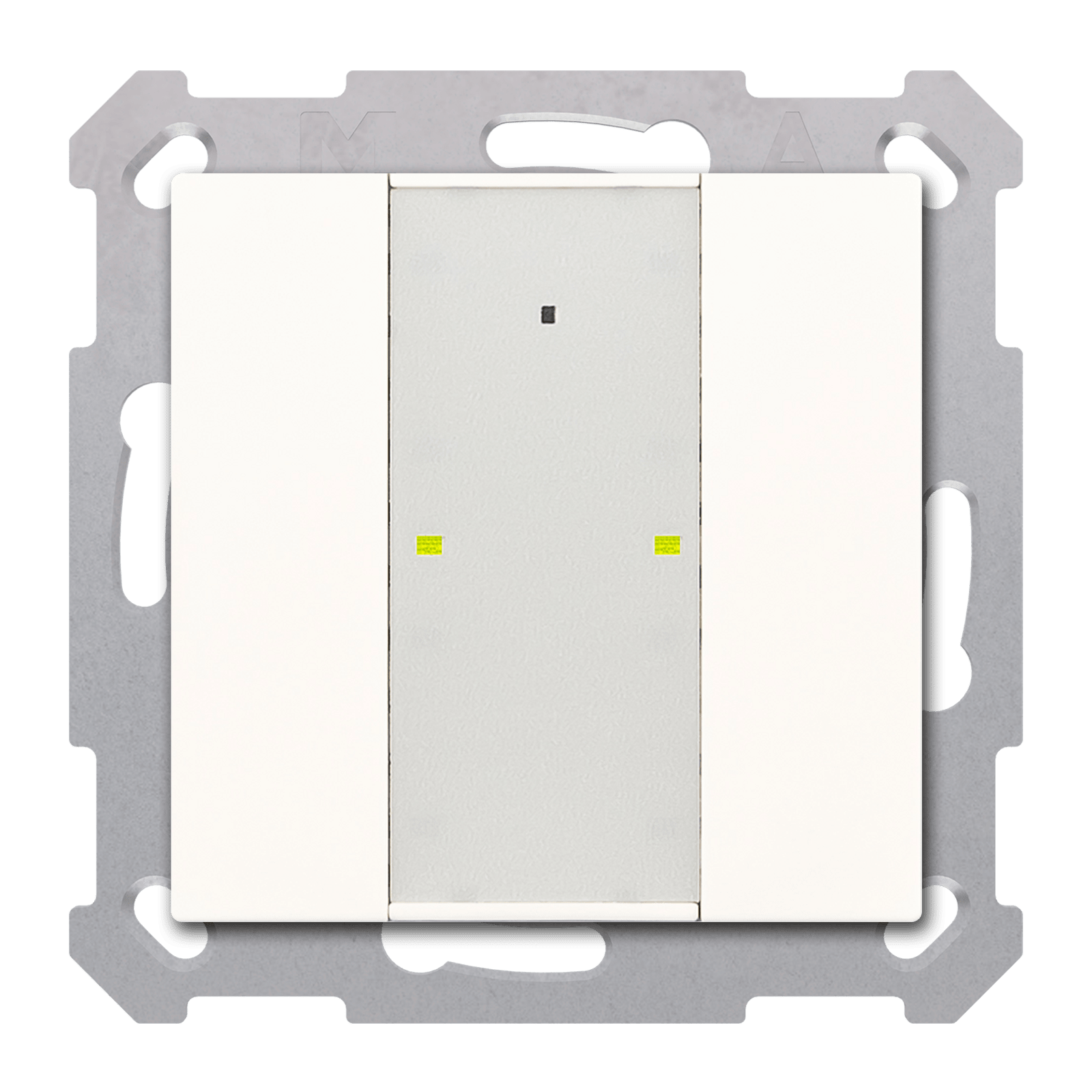 MDT - Tastiera 2 tasti con attuatore, RF KNX, bianco lucido