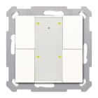 MDT - Tastiera 4 tasti con attuatore, RF KNX, bianco lucido