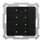 MDT - Tastiera 8 tasti con attuatore, RF KNX,  nero opaco