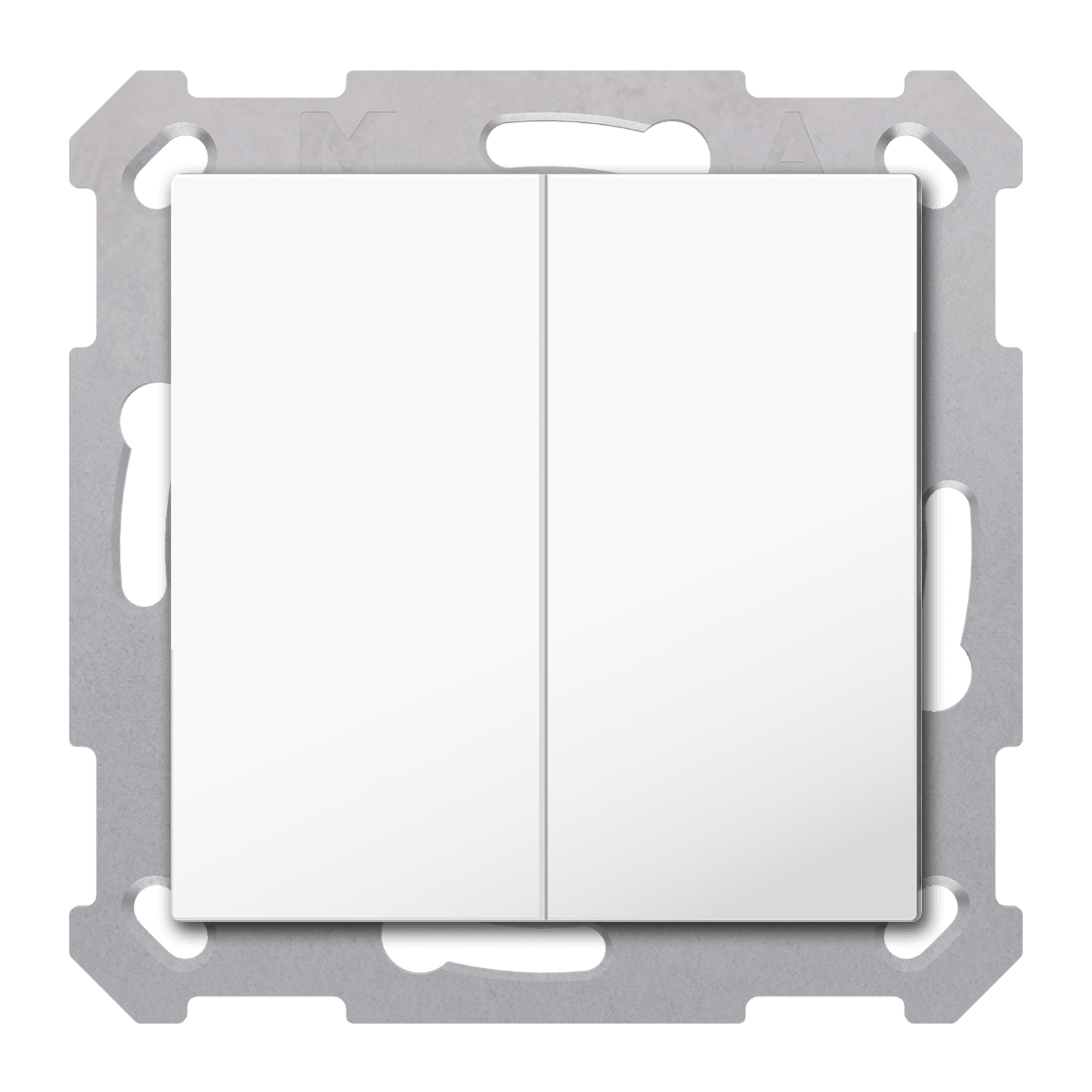 MDT - Tastiera 2 tasti light B55, RF KNX, secure, bianco lucido
