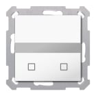 MDT - Sensore KNX movimento + T°, 2 tasti,55mm, incasso, bianco lucido