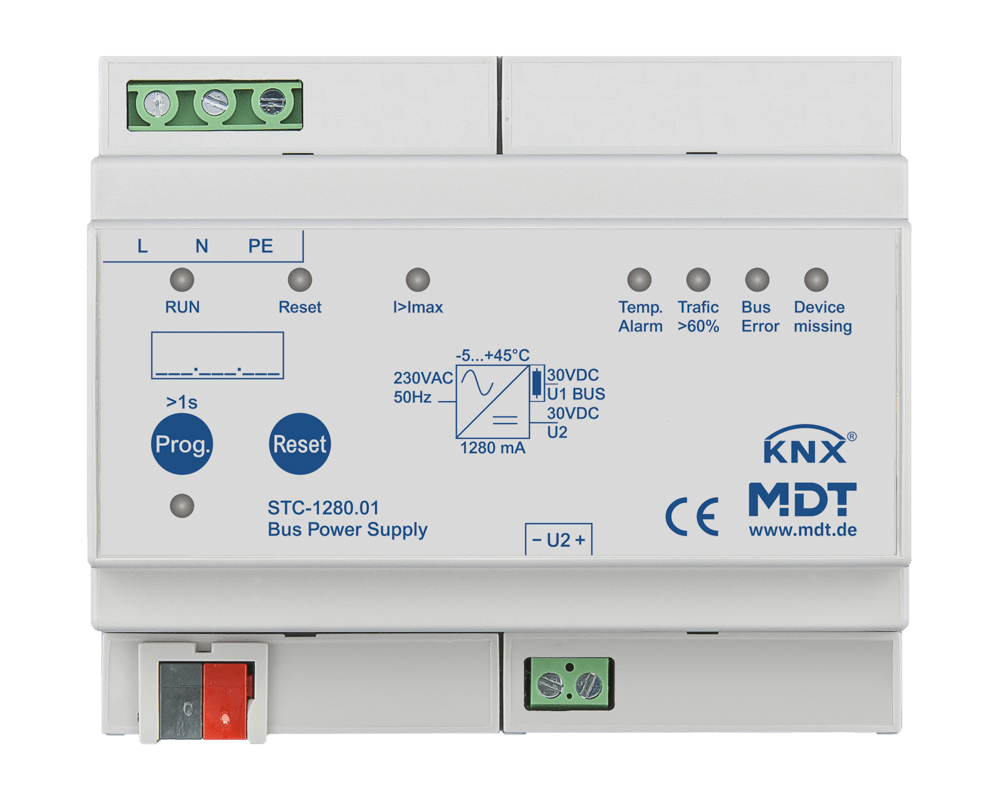 MDT - Alimentatore Knx 1280mA con diagnostica