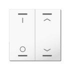 MDT - Copertura tastiera Light55 2 tasti.,bianco lucido, combinato