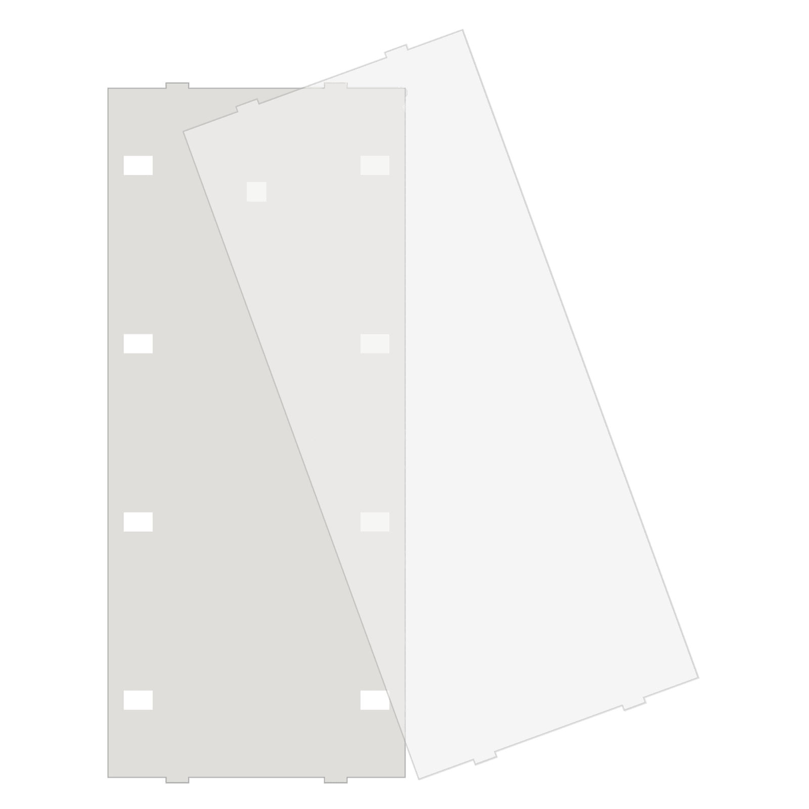 MDT - Fogli per serigrafia Tastiera Plus 55x8.x2, bianco