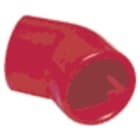 NOTIFIER - CURVA A 45  IN ABS DI COLORE ROSSO 21MM