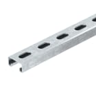 OBO BETTERMANN - Profilato asolata, foro 22mm 3000x41x21 in Acciaio zincato continuo.