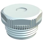 OBO BETTERMANN - Nipplo a vite con membrana perforante PG9 in polietilene grigio chiaro RAL 7035.
