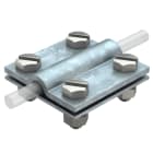 OBO BETTERMANN - Morsetto a croce tondo/piatto 252 S4 senza piastra separazione 8-10xFL30 in Acciaio zincato a caldo per immersione.