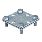 OBO BETTERMANN - Morsetto a croce 30mm in acciaio zincato a caldo per immersione senza piastra separazione.
