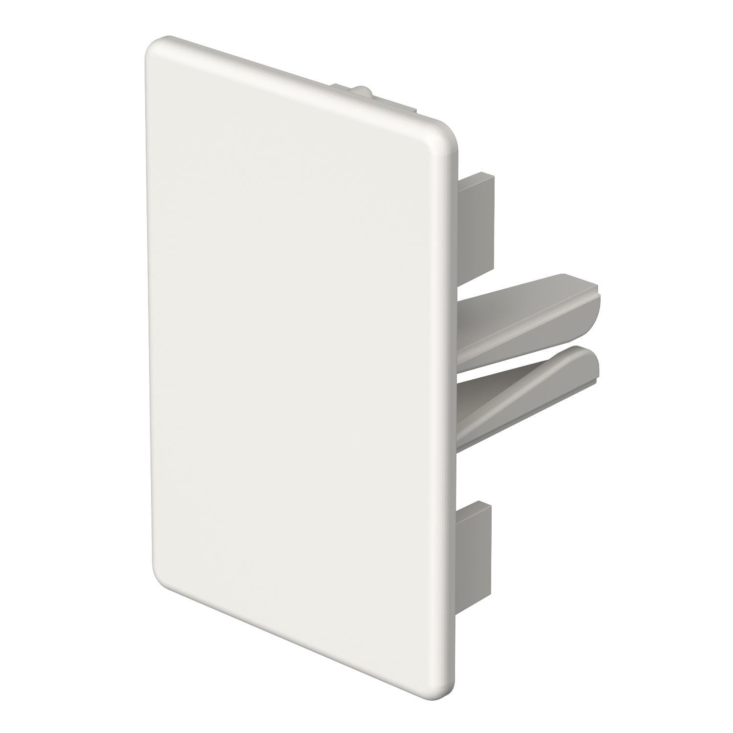 OBO BETTERMANN - Elemento terminale halogen-free 40x60mm in policarbonato/acrilnitrile butadiene stirolo bianco RAL 9010.