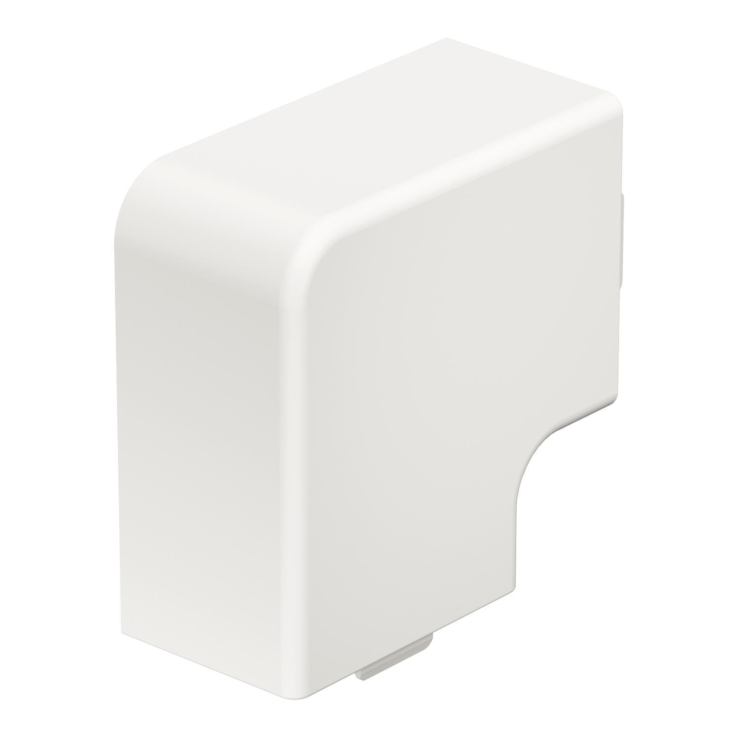 OBO BETTERMANN - Coperchio angolo piano halogen-free 30x45mm in Policarbonato/acrilnitrile butadiene stirolo bianco RAL 9010.