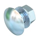 OBO BETTERMANN - Bullone testa tonda con dado flangiato M6x12 Acciaio zincato galvanicamente FRSB 6X12 G.