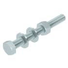 OBO BETTERMANN - Vite esagonale con dado e rondella M12x110 in acciaio zincato a caldo SKS.