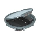 OBO BETTERMANN - Torretta scomparsa per montaggio pavimento Ø325x61 in poliammide grigio ferro RAL 7011.
