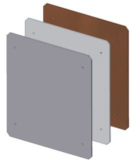 OEC - PIASTRA FONDO BACHELITE 4MM ARMADI 610X6
