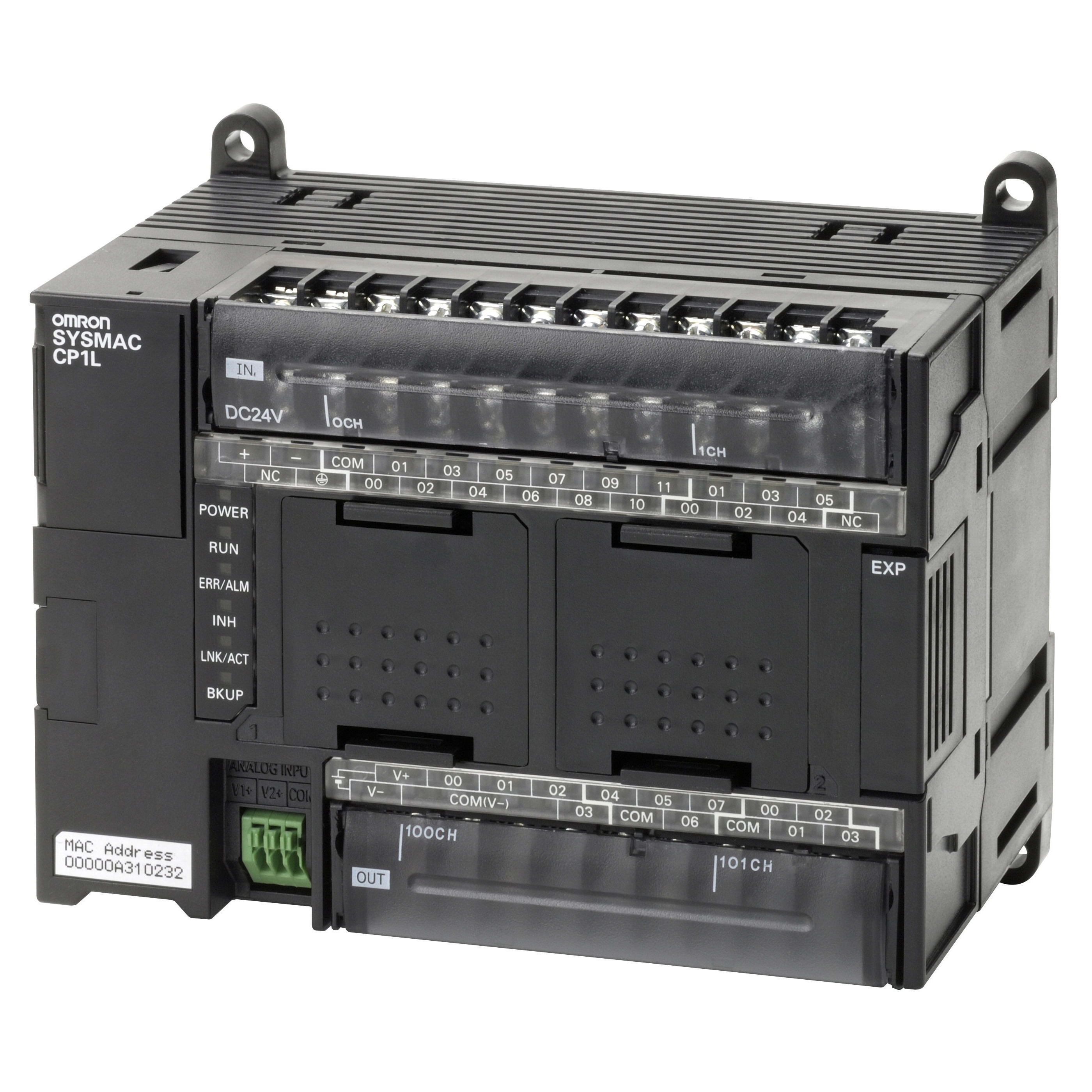 OMRON ELECTRONICS - PLC CP1L 18DI, 12DO relè, 24Vcc, 2AI, Eth
