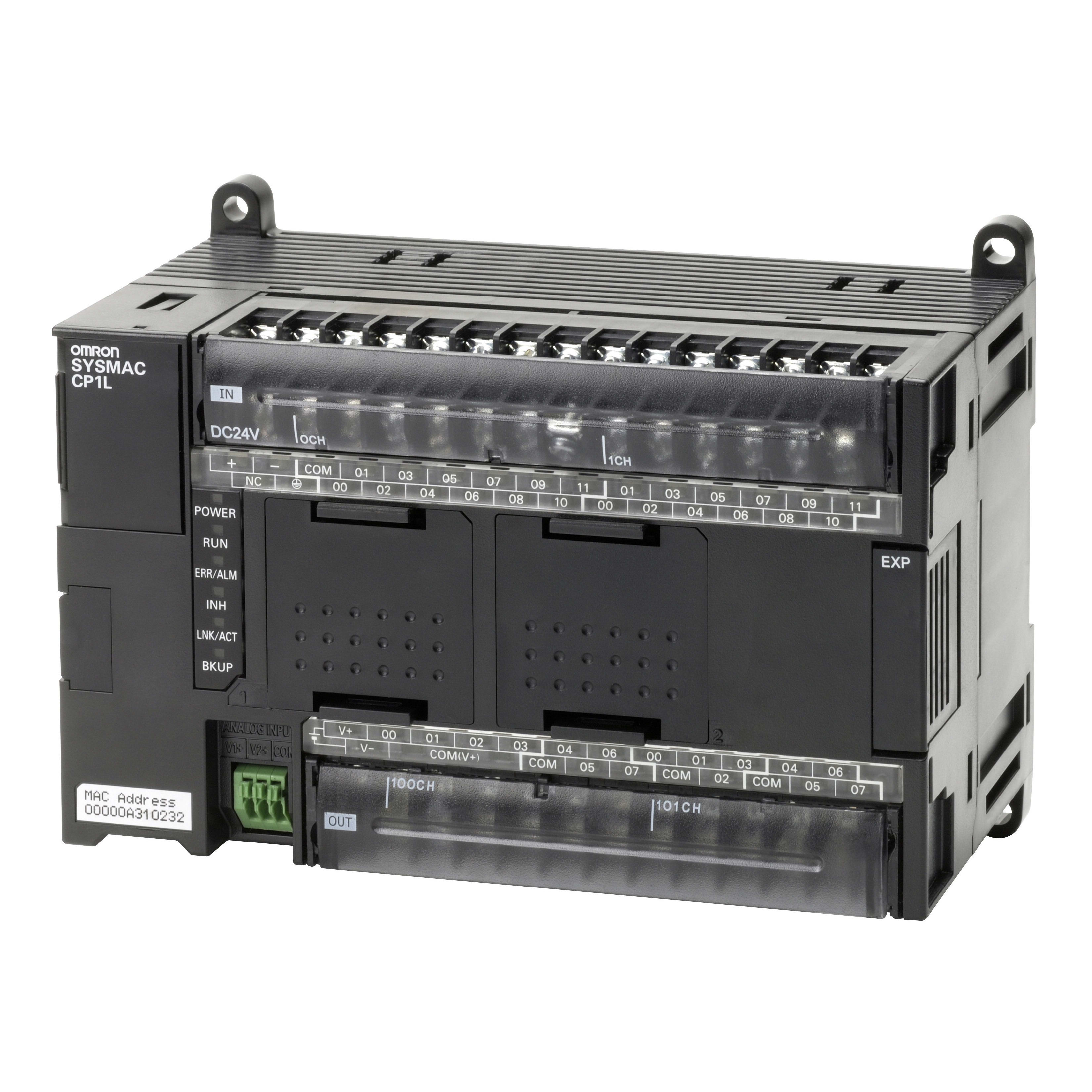 OMRON ELECTRONICS - PLC CP1L 24DI, 16DO relè, 24Vcc, 2AI, Eth