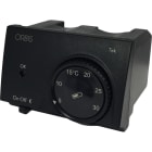 ORBIS - TEK ANTRACITE Termostati elettronici da incasso, selettore ON/OFF, modalità notturna, 2 batterie 1.5V