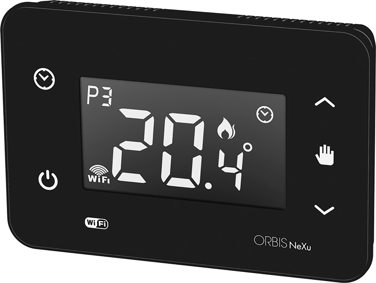 ORBIS - NEXU WiFi NERO Cronotermostato digitale da parete comunicazione WiFi, programmazione settimanale, alim. 230V