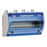 PALAZZOLI - ULYSSE contenitore termoindurente 125x175x128 con coperchio cieco con porta trasparente e 5MODULI EN50022 IP66/IP67