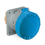 PALAZZOLI - CEE presa fissa da parete diritta 3P+T 125A 100-130V 50-60Hz 4h IP67