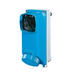 PALAZZOLI - ALUPRES presa fissa interbloccata in alluminio con base portafusibili 2P+T 16A F0 200-250V 6h 50/60Hz fusibili E16 IP67