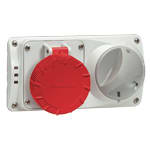 PALAZZOLI - PRIMA presa fissa interbloccata orizzontale compatta con fusibili 3P+T 16A 380-415V 50-60Hz 6h IP55