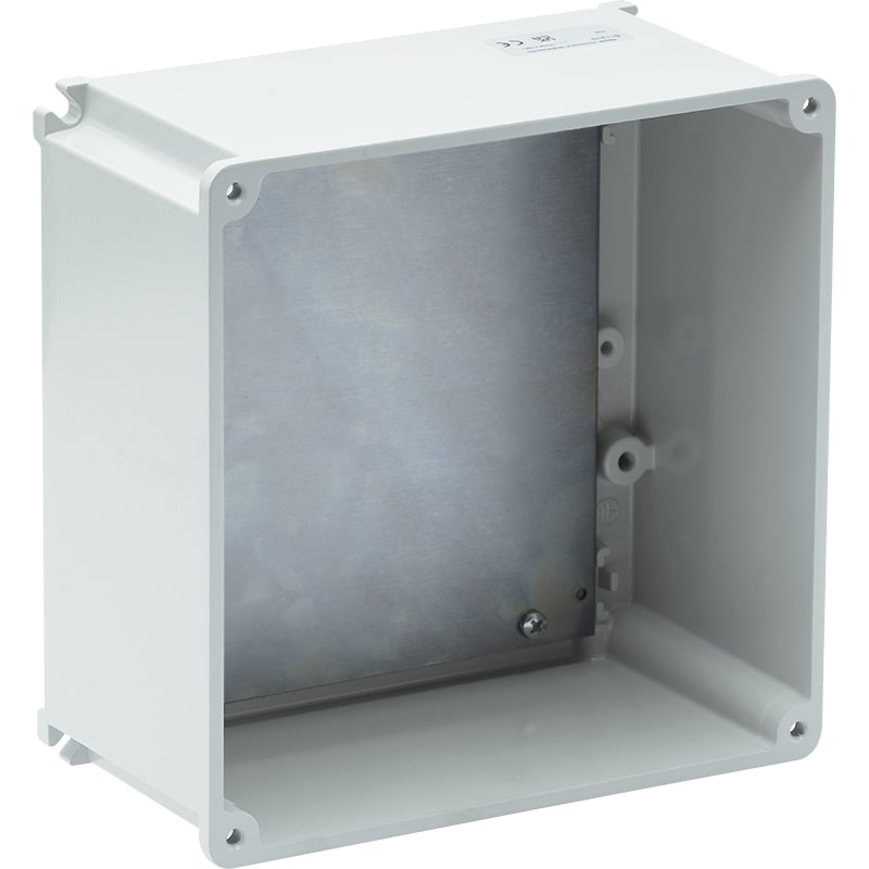 PALAZZOLI - ALUCASE CASSETTA IN ALLUMINIO CON PARETI CIECHE COMPLETA DI PIASTRA IN ACCIAIO 155X155X63 IP55