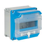 PALAZZOLI - TAIS centralino da parete termoindurente 125x185x150 con 5 moduli EN50022 - 15W - IP66/IP67
