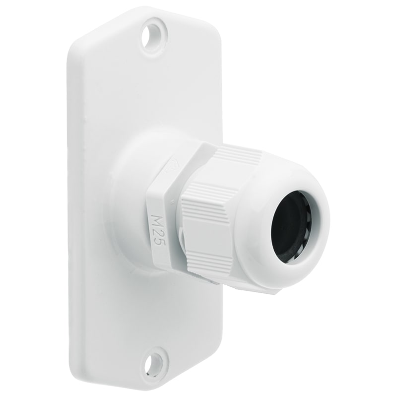 PALAZZOLI - ALUPRES FLANGIA DI CHIUSURA IN ALLUMINIO PIANA CON FILETTO A PASSO METRICO M25 CON PARETI FINESTRATE F0 IP67 + PRESSACAVO