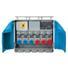 PALAZZOLI - ASC energybox quadro con armadio 4 prese fisse interbloccate 2x 16A 2P+T 230V/ 1x16A 3P+T 400V/ 1x16A 3P+N+T 380-415V fusibile IP65