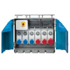 PALAZZOLI - ASC energybox superfice/zona quadro con armadio 6 prese fisse interbloccate 2x 16A 2P+T 230V/2x 16A 3P+T 400V/1x32A 3P+N+T 400V/ 1x2 P+T P30/P17 10/16A cb IP65