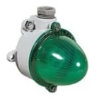 PALAZZOLI - RONDO LAMPADA SPIA BIANCA DA PARETE IN ALLUMINIO DIAM. 62MM 250V 12W PRESSACAVO 1XM20 IP54