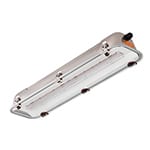 PALAZZOLI - SERIE RINOLED-EX PLAFONIERA L690 INOX VETRO 38W DIFFONDENTE COMFORT IP65/IP66 3G2D