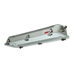PALAZZOLI - SERIE RINO-EX PLAFONIERA INOX-VETRO  PER TUBI T8 1X18W ALIM. ELETTRONICO  ATEX 2D2G