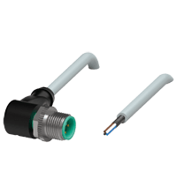 PEPPERL + FUCHS - Connettore schermato V1S-W-1,8M-PUR-ABG per cavo.