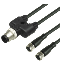 PEPPERL + FUCHS - Cavo di collegamento a Y V3-GM-BK0,3M-PUR-U-T-V1-G.