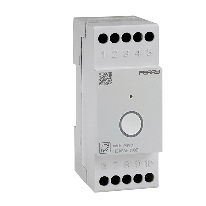 PERRY ELECTRIC - Interruttore orario astronomico Wi-Fi, 2 DIN