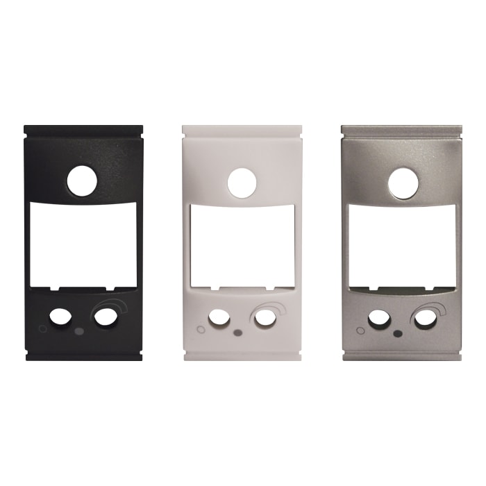PERRY ELECTRIC - Kit di 3 frontalini di finitura:           Antracite per BTICINO LIVING, LIVINGLIGHT ANTRACITE, LIVINGLIGHT AIR ANTRACITE Bianco per BTICINO LIVINGLIGHT BIANCO, LIVINGLIGHT AIR BIANCO Silver opaco per BTICINO LIVINGLIGHT TECH, L