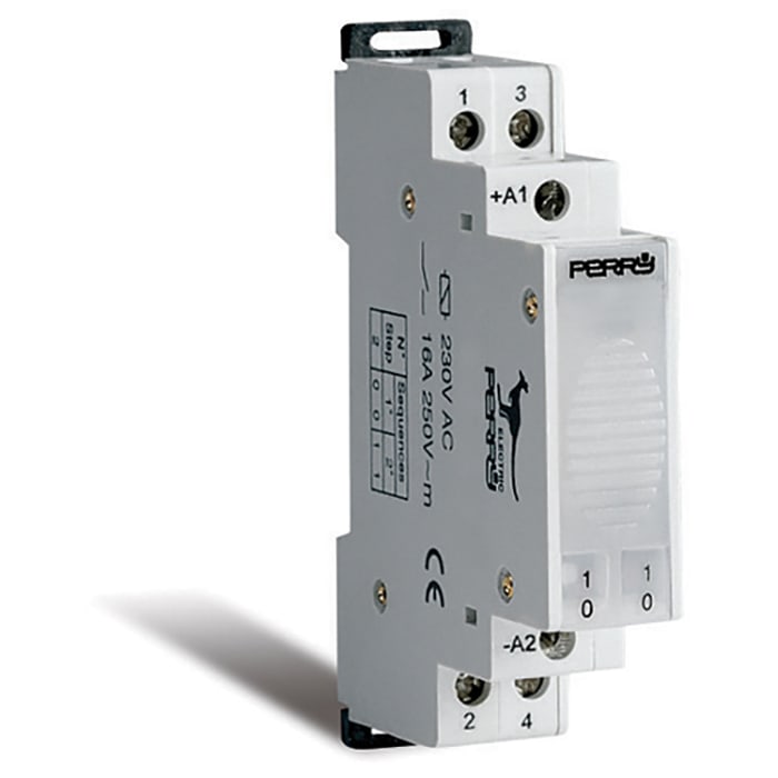 PERRY ELECTRIC - Relè impulsi elettromeccanico 1 DIN 24 V