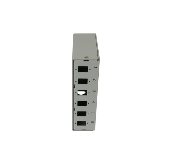 QUBIX - BOX OTTICO 6 SC SPLX PER GUIDA DIN GR