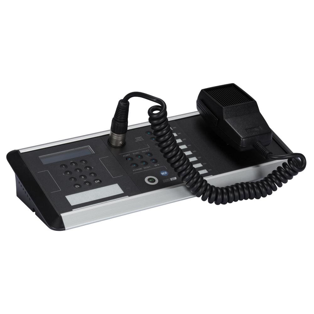 RCF - Base microfonica annunci EN54 VVFF BM 7608DFM console emergenza DXT 7000.